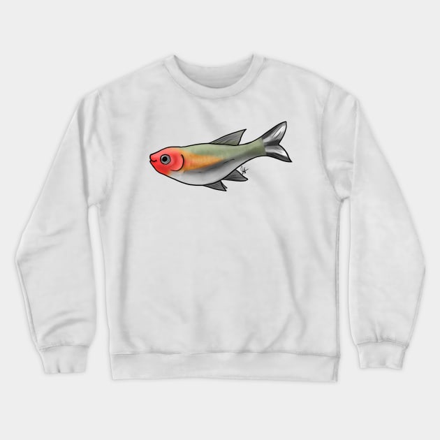 Fish - Tetras - Firehead Tetra Crewneck Sweatshirt by Jen's Dogs Custom Gifts and Designs